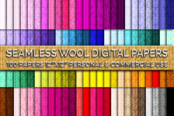 100 Seamless Wool Digital Paper: A Versatile Resource for Creative Projects
