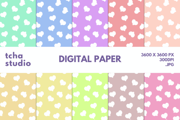 Cute Heart Seamless Pattern Papers