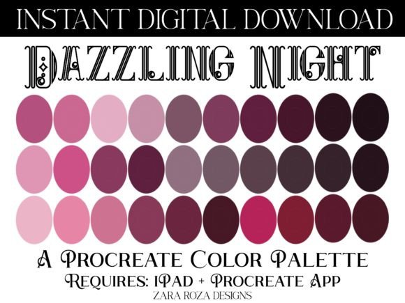 Dazzling Night Procreate Color Palette: A Versatile Tool for Digital Artists