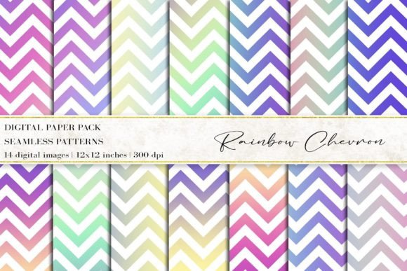 Exploring the Versatility of Rainbow Chevron Digital Papers in Creative Projects