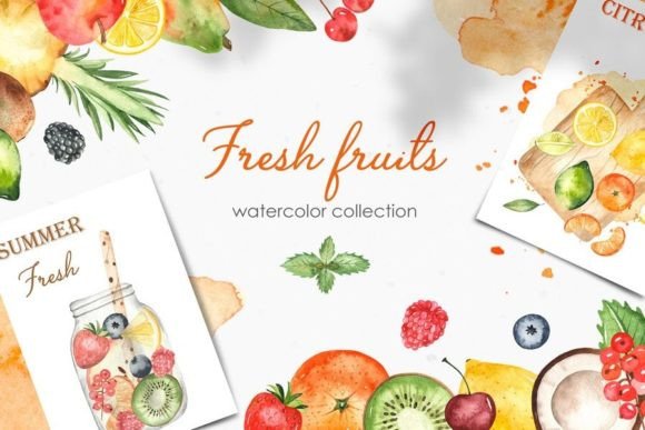 Fresh Fruits Watercolor: A Versatile Resource for Creative and Professional Projects