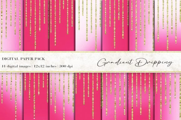 Gradient Dripping Digital Papers: A Versatile Design Tool for Creative Projects