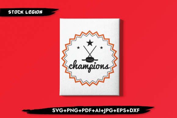Hockey Champion SVG Design