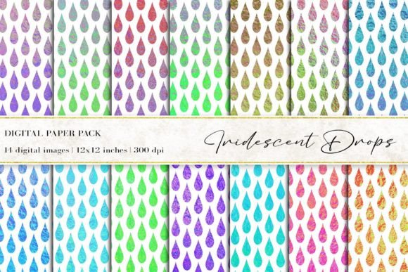 Iridescent Drops Digital Papers: A Versatile Tool for Modern Creatives and Businesses