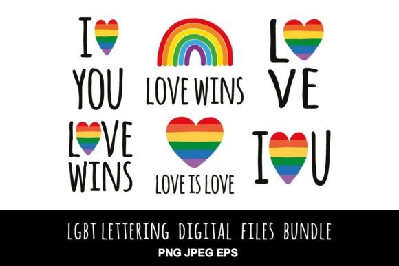 LGBTQ Quotes Lettering Clip Art Set: Strategic Use for Creative and Professional Projects
