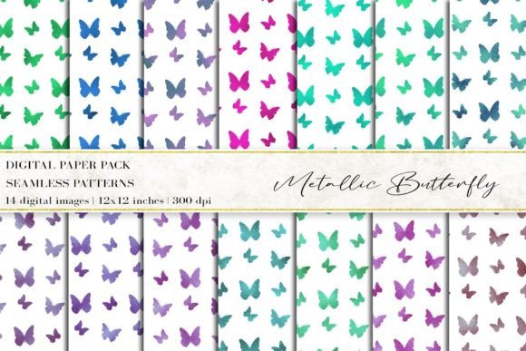 Metallic Butterfly Digital Papers: A Versatile Resource for Creative Projects