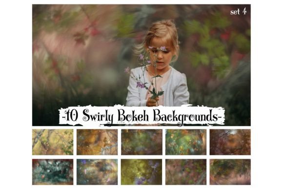 Swirly Bokeh Overlays and Bokeh Backgrounds for Creative Projects