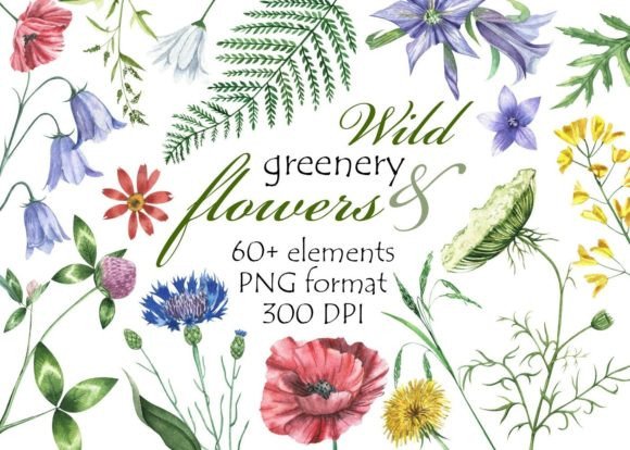 Wildflowers Watercolor PNG: A Versatile Asset for Creative Projects
